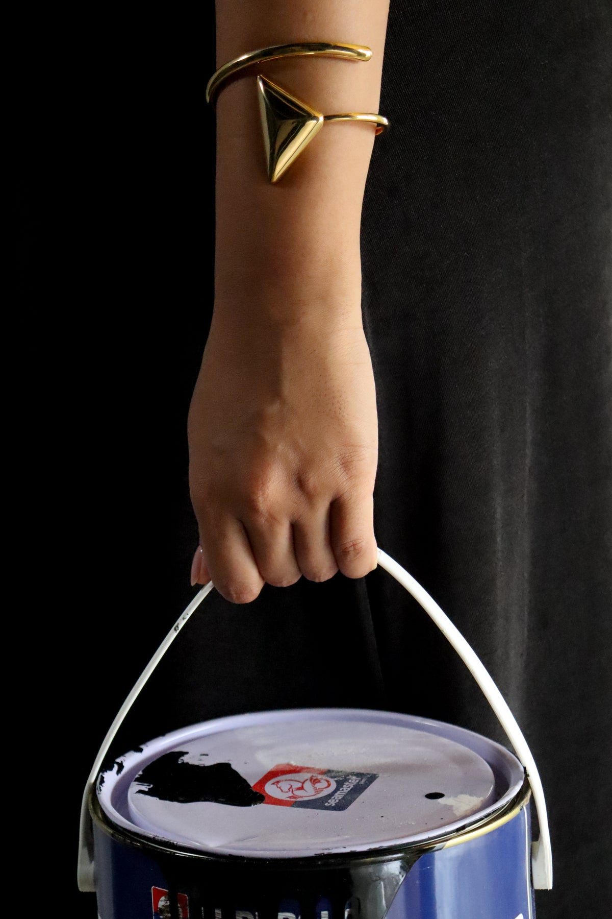 Bold triangle bangle