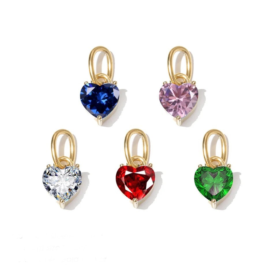 Colorful heart charms