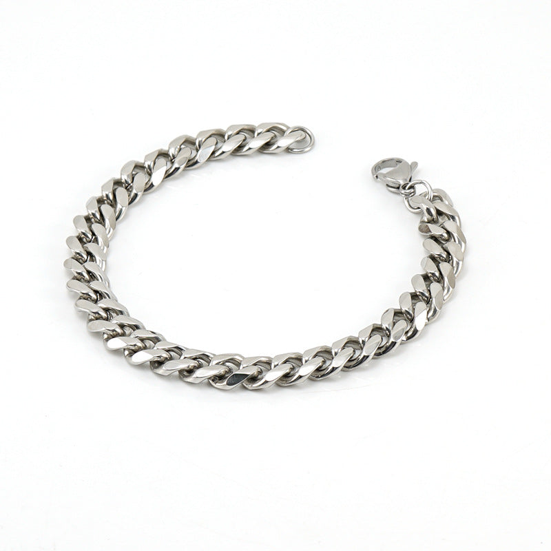 Silver cuban link bracelet
