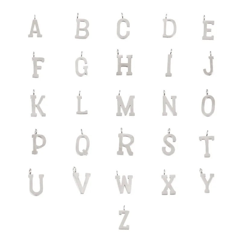 Plain alphabet charms