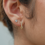 925 circle studs