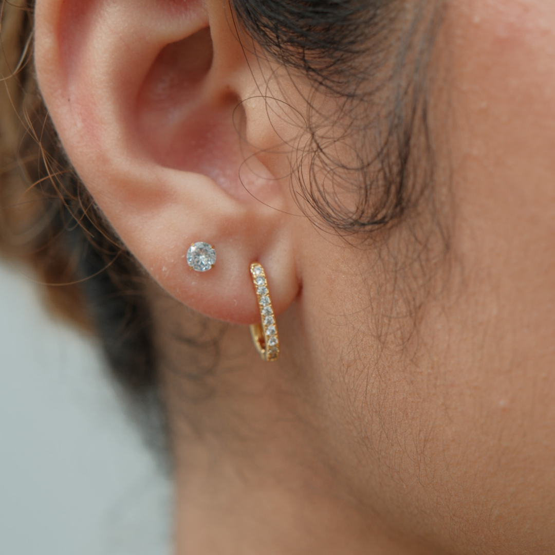925 circle studs