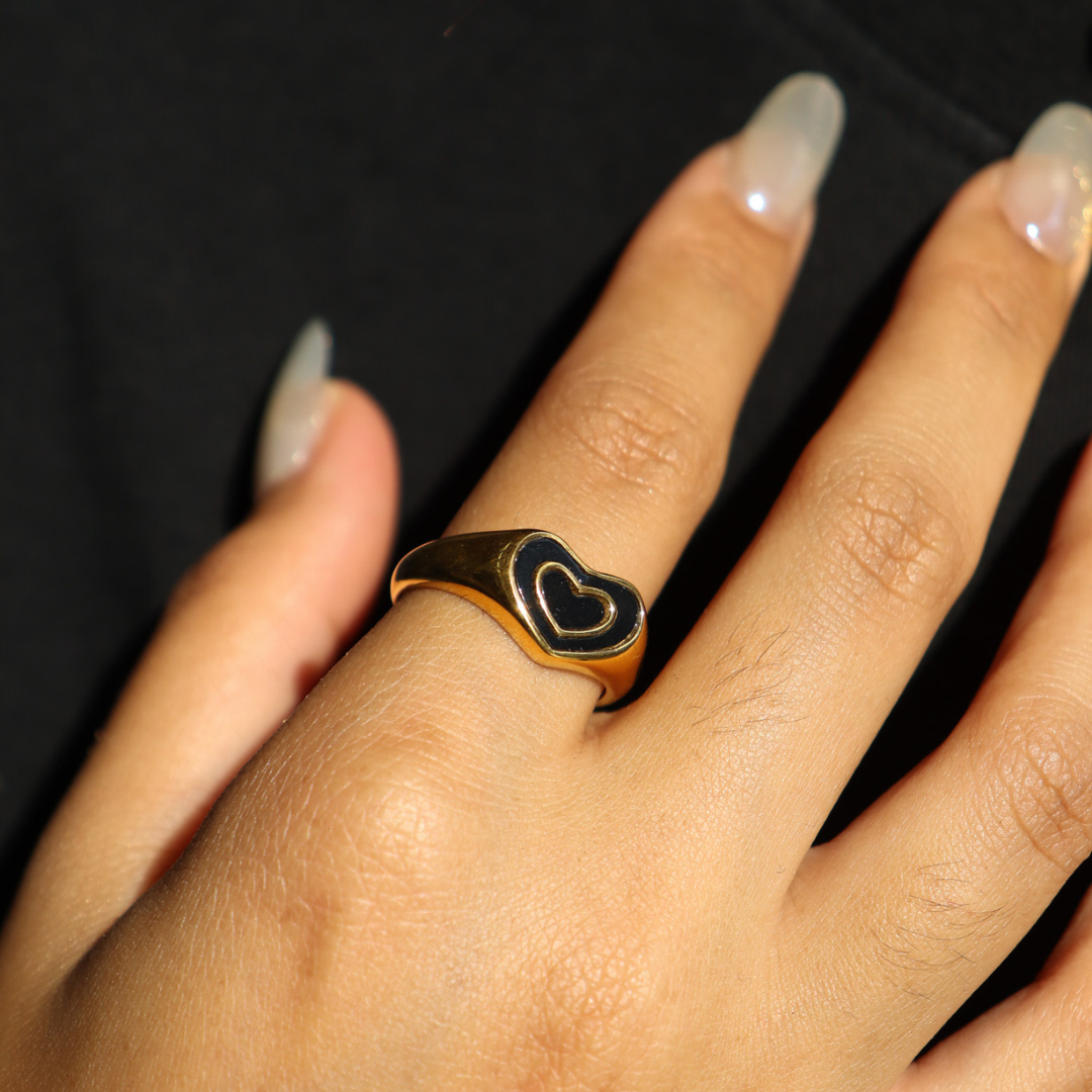 Double heart ring