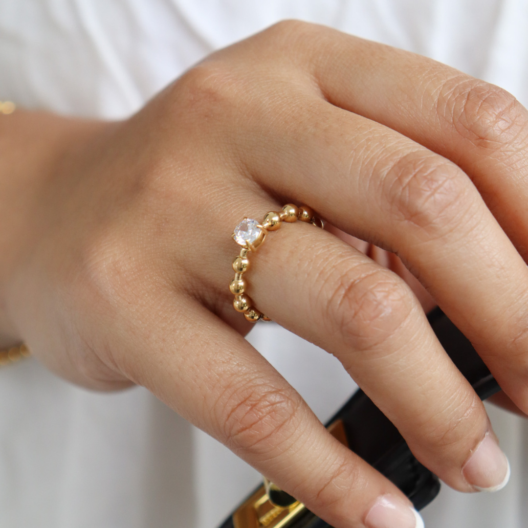 Bubble diamond ring