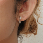 925 duo diamond hoops