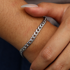 Flat cuban bracelet