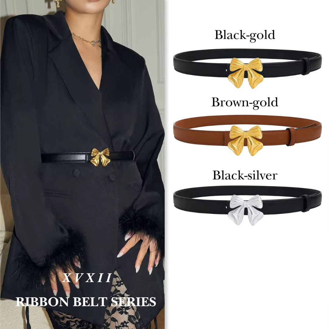 Ribbon buckle belts