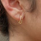 925 duo diamond hoops