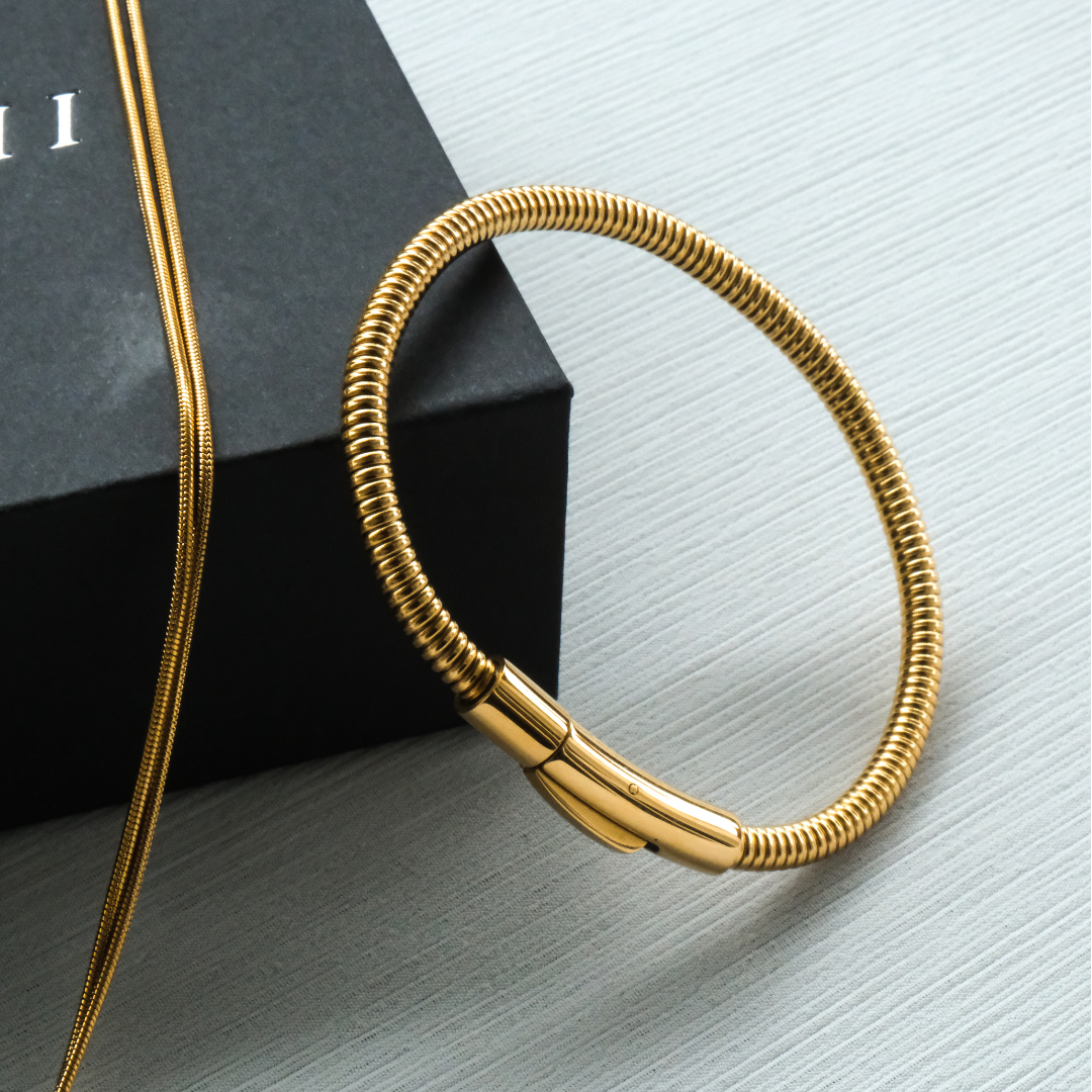 Button snake bracelet