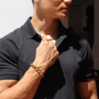 Thick figaro cuban bracelet