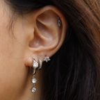 925 flora studs
