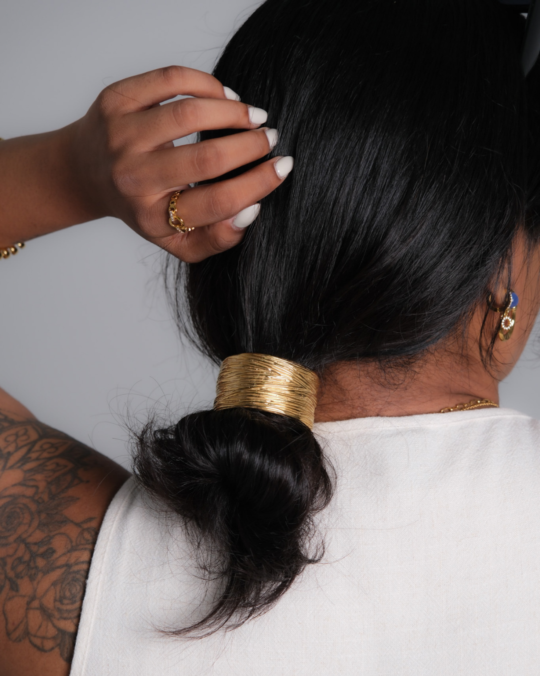 Cuff hair tie