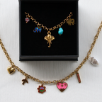 7C pink heart chain