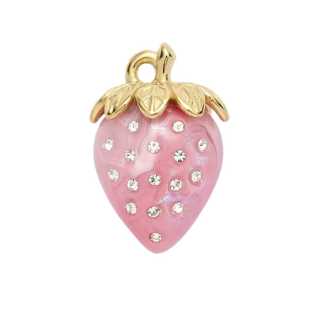 3D Strawberry charms