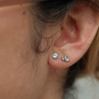 925 circle studs