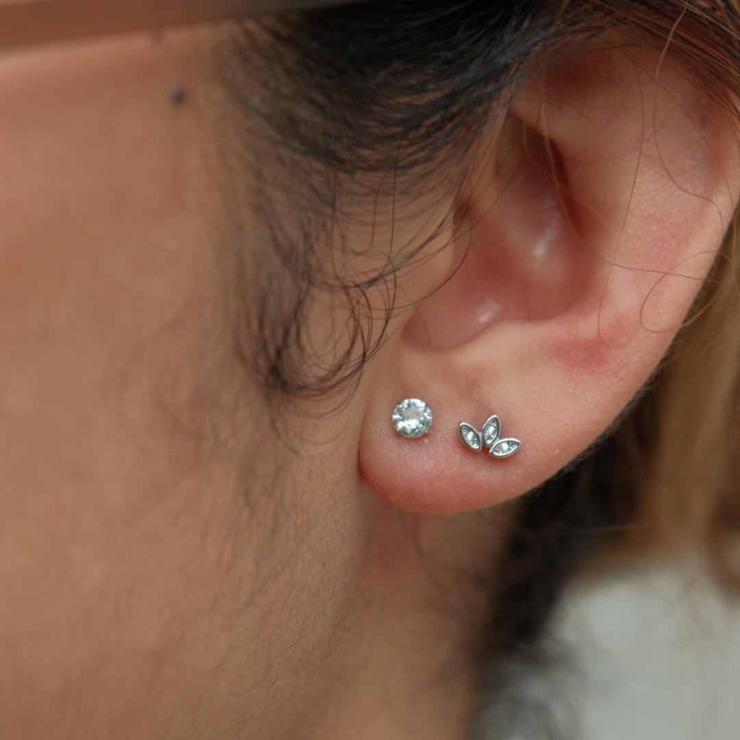 925 circle studs