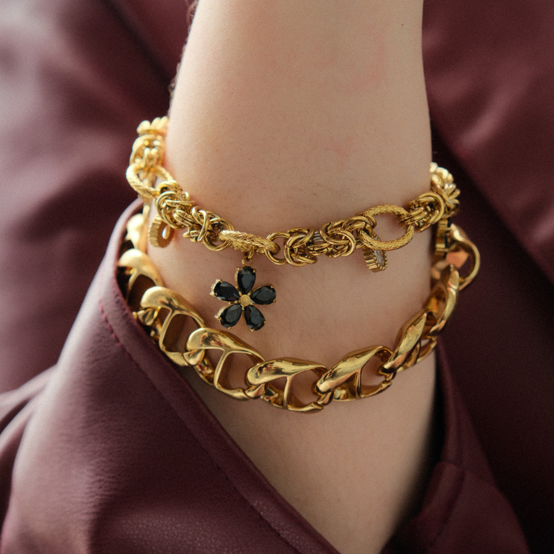 Industrial luxe bracelet