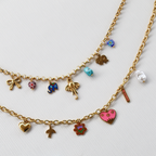 7C pink heart chain