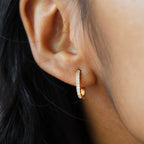 925 oval diamond hoops