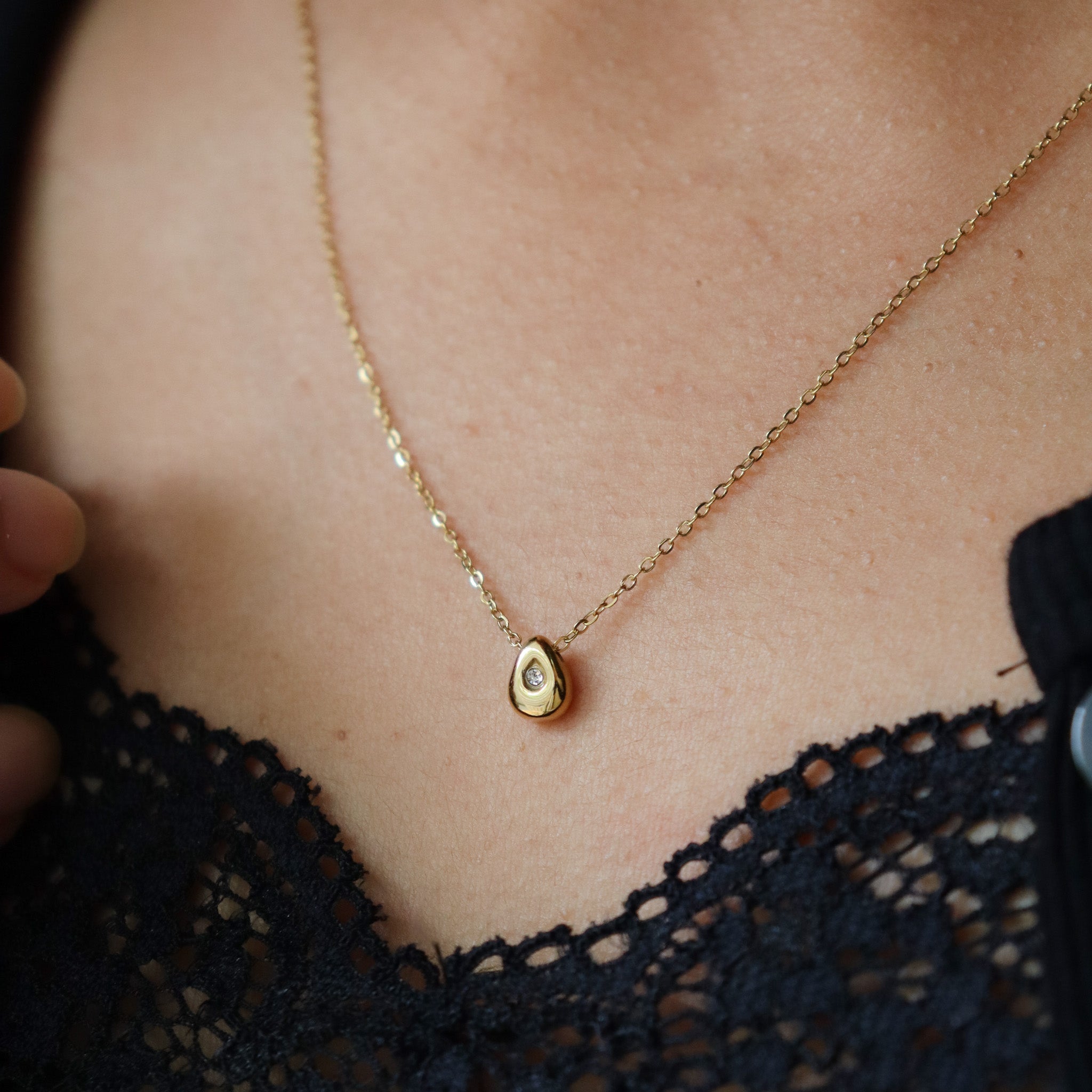 925 pebble chain