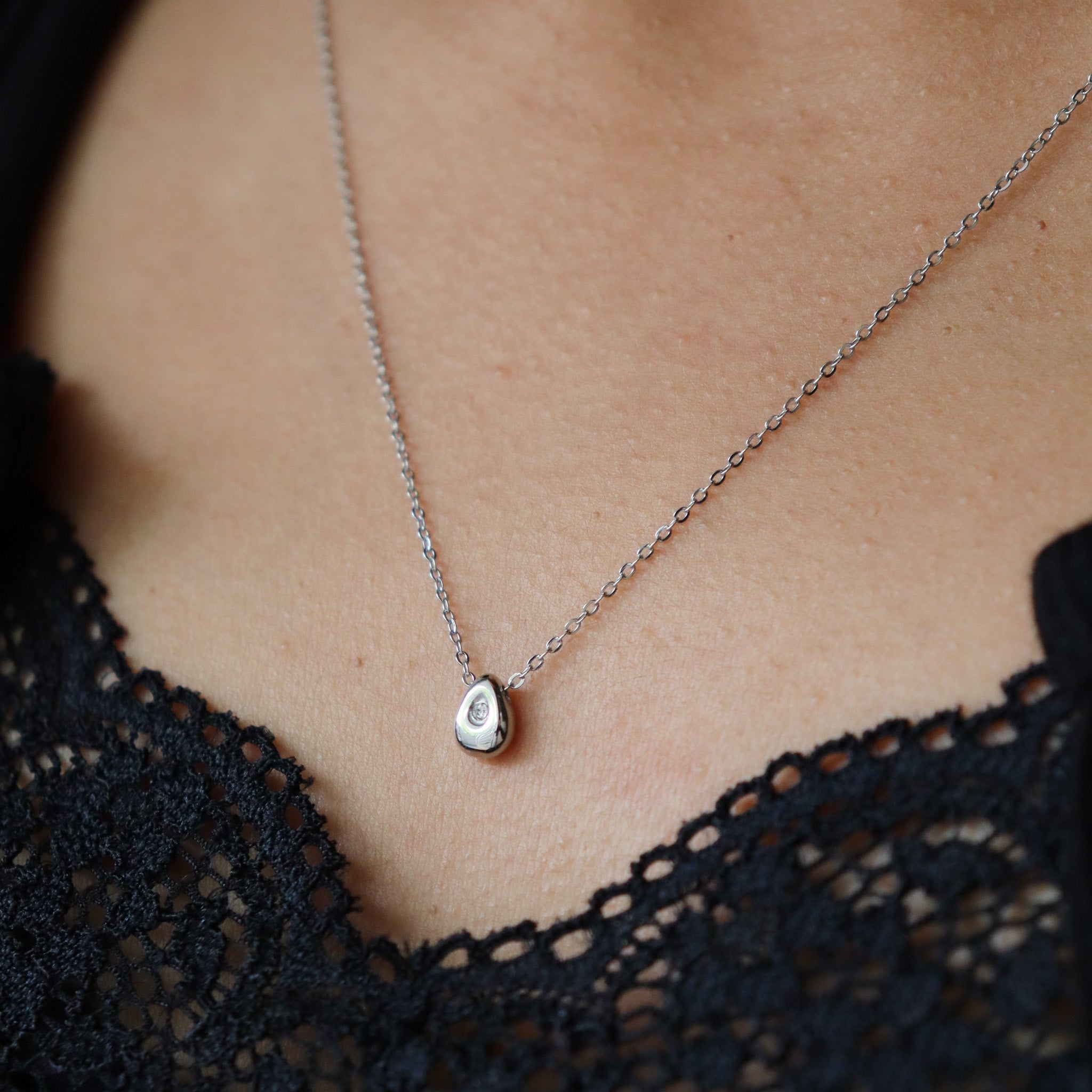 925 pebble chain