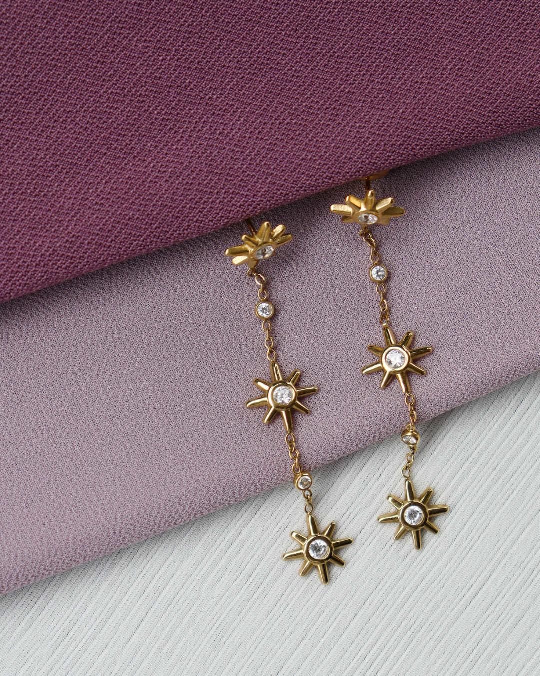 Stardust drop earrings