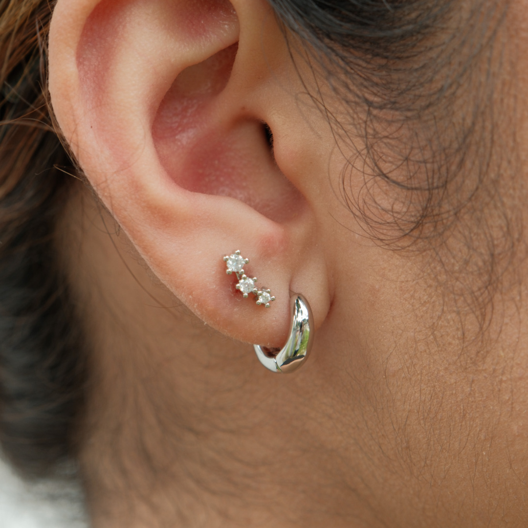 925 scoop hoops