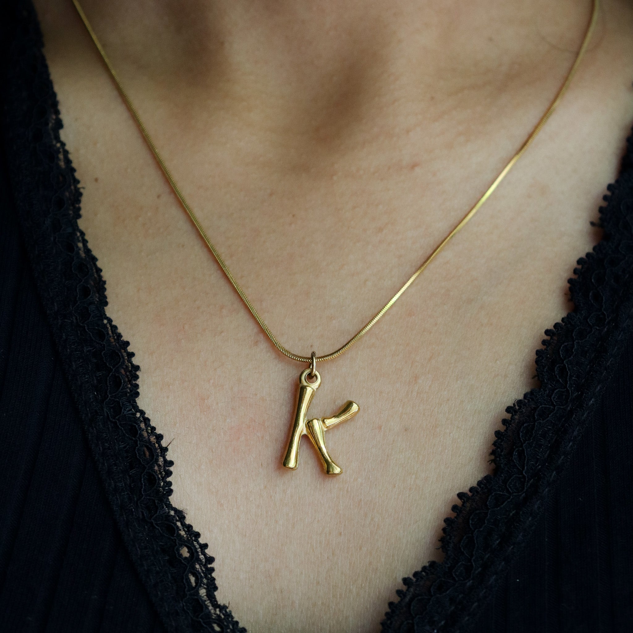 Bamboo alphabet charms