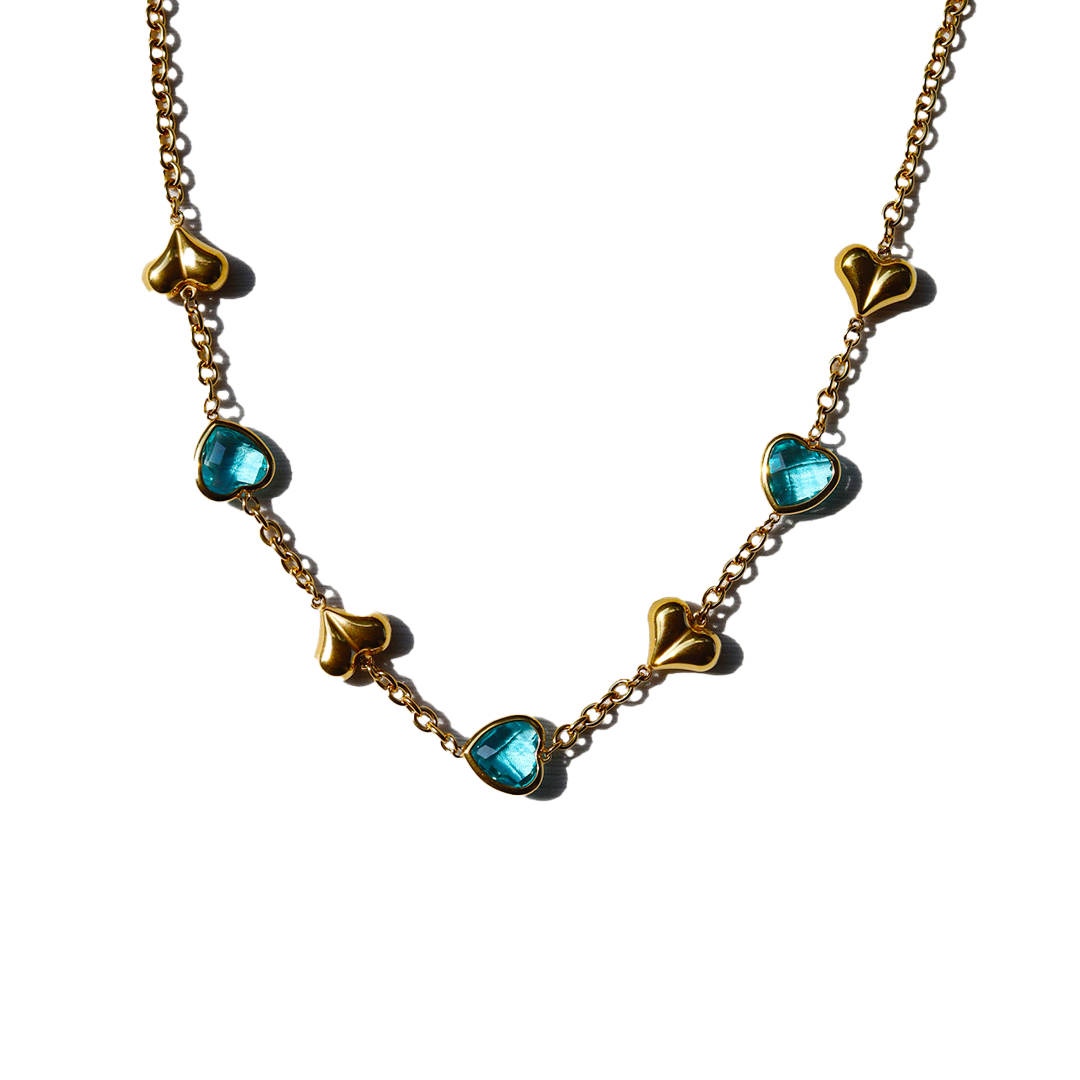 Blue love gem chain