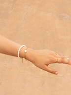 Beaded pearl bracelet