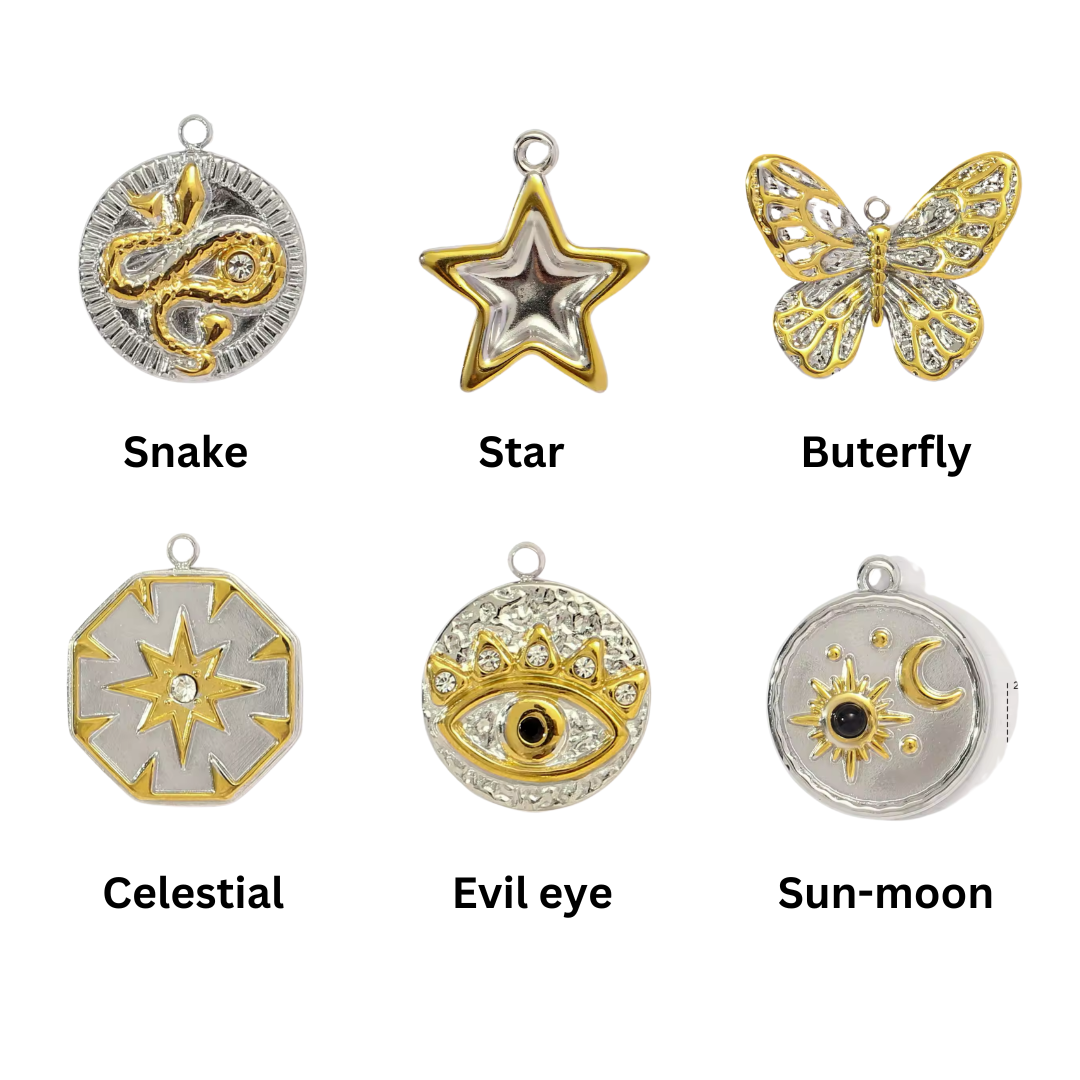 2 tone charms