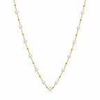 Gold pearl chain