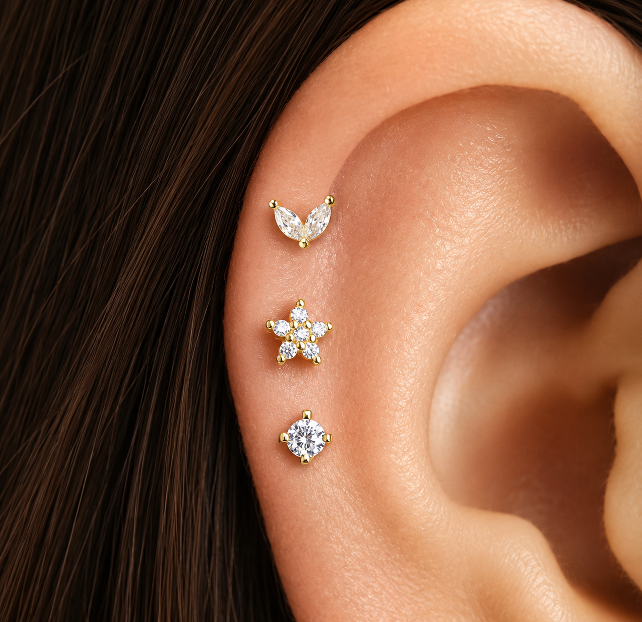 925 circle studs