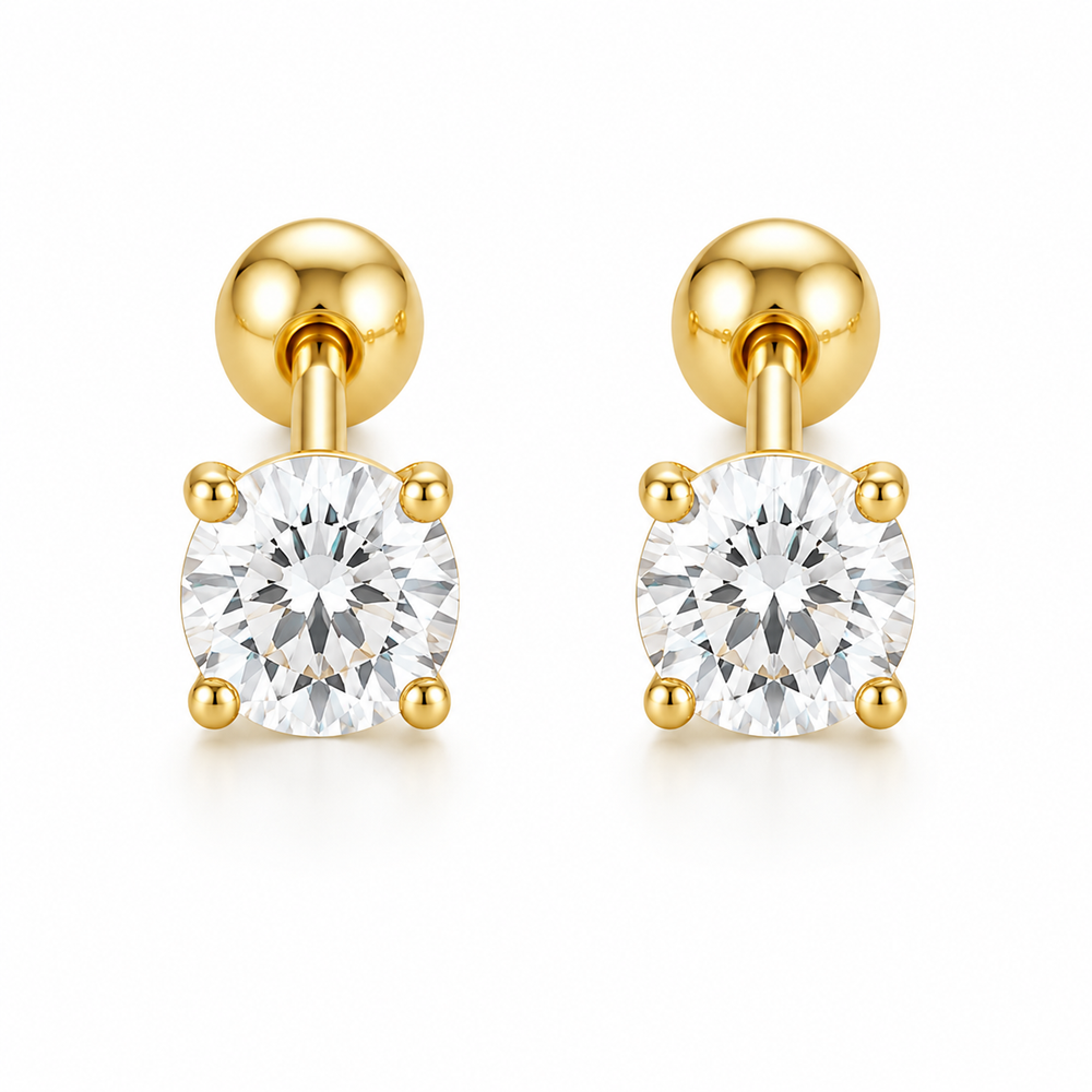 925 circle studs