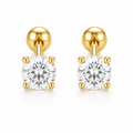 925 circle studs