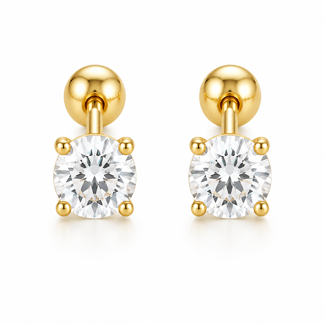 925 circle studs