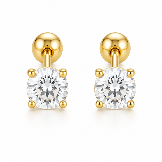 925 circle studs