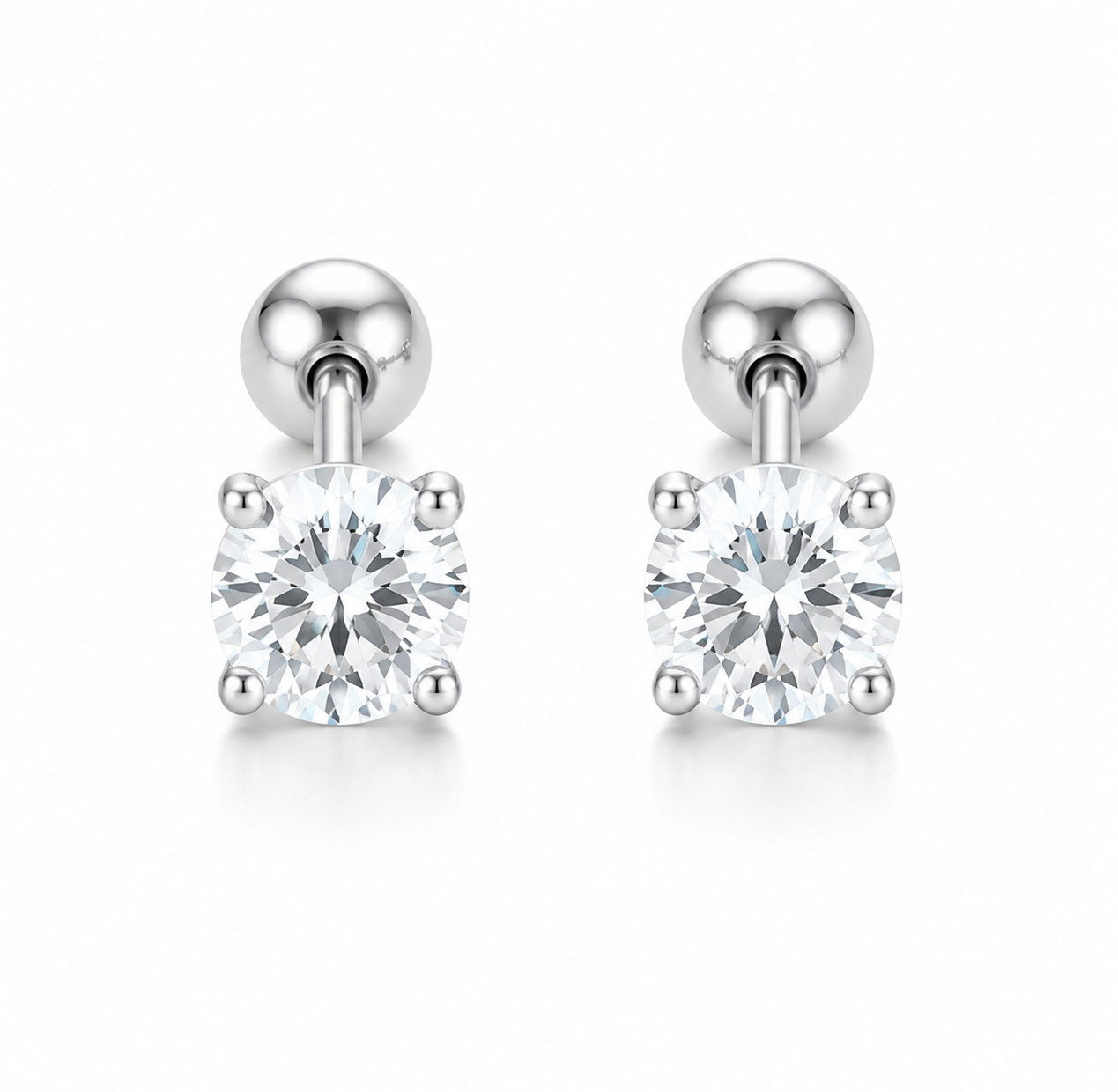 925 circle studs
