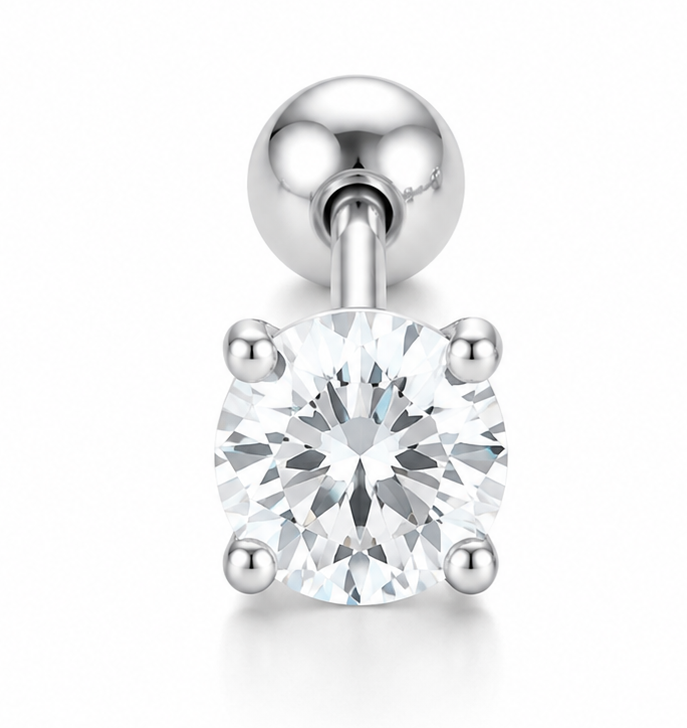 925 circle studs