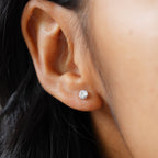 925 circle studs
