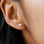 925 circle studs