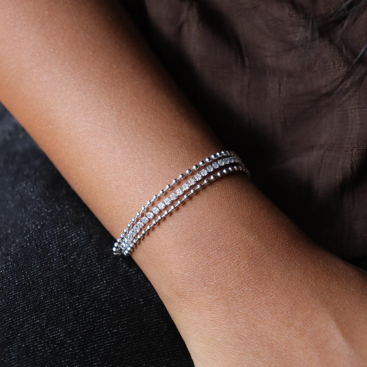 Diamond bridge bracelet
