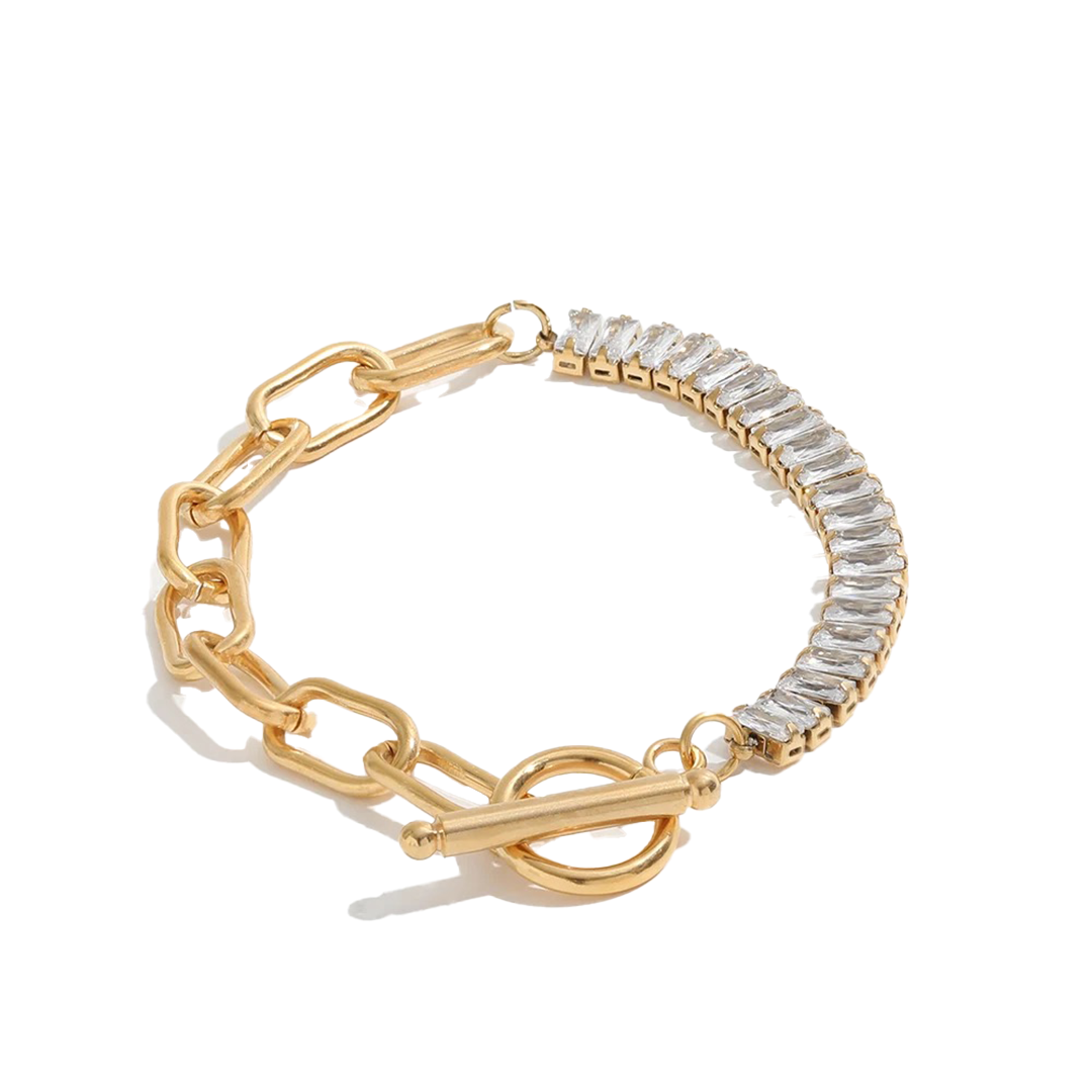 Diamond link bracelet