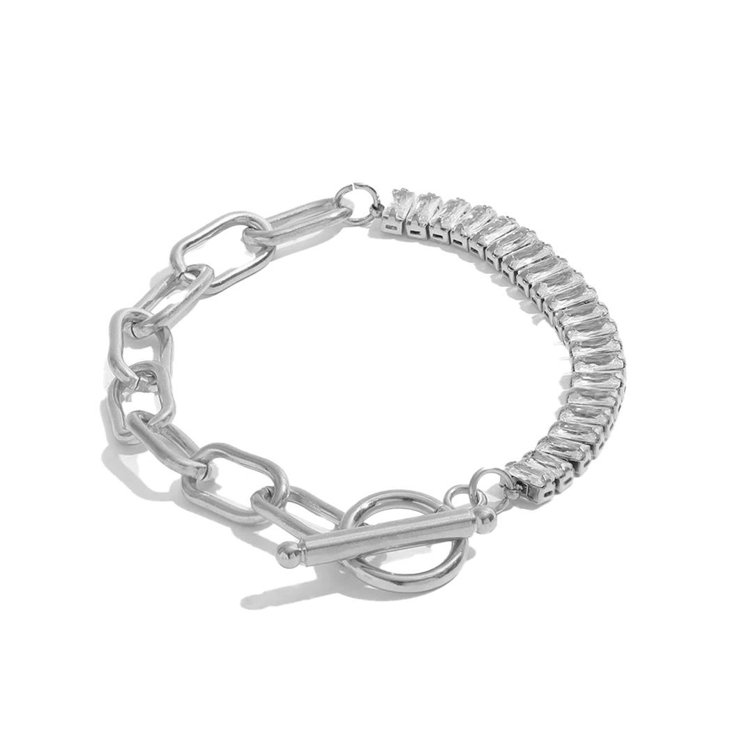 Diamond link bracelet