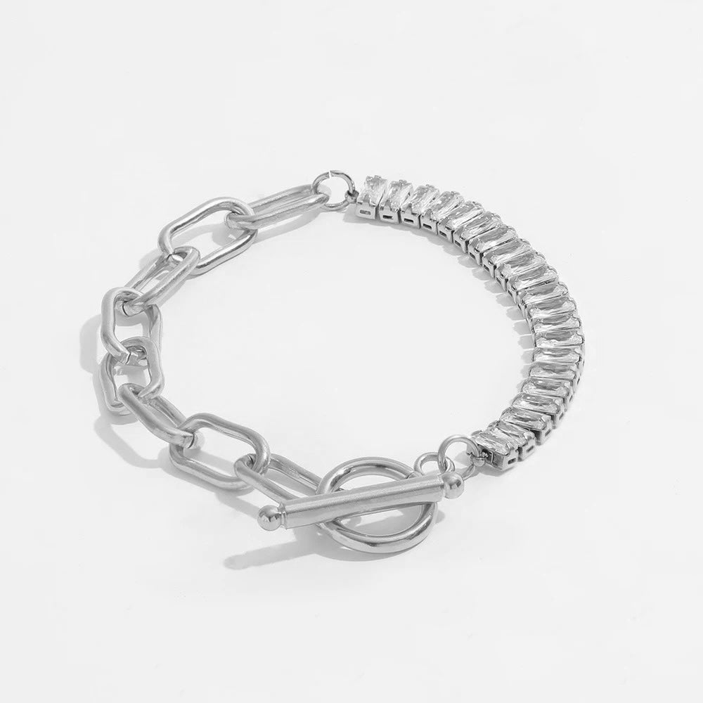 Diamond link bracelet