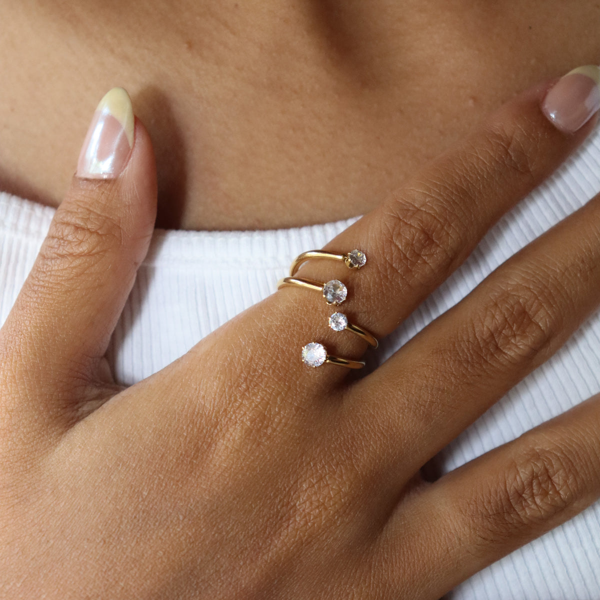 Diamond stack ring