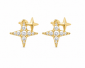 925 diamond star studs