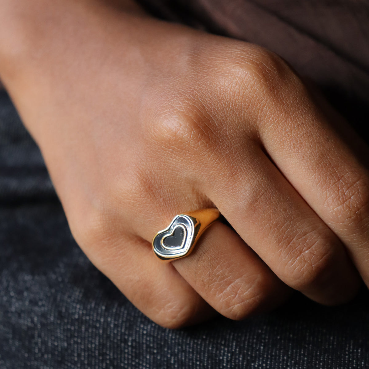 Double heart ring