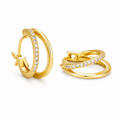 925 duo diamond hoops