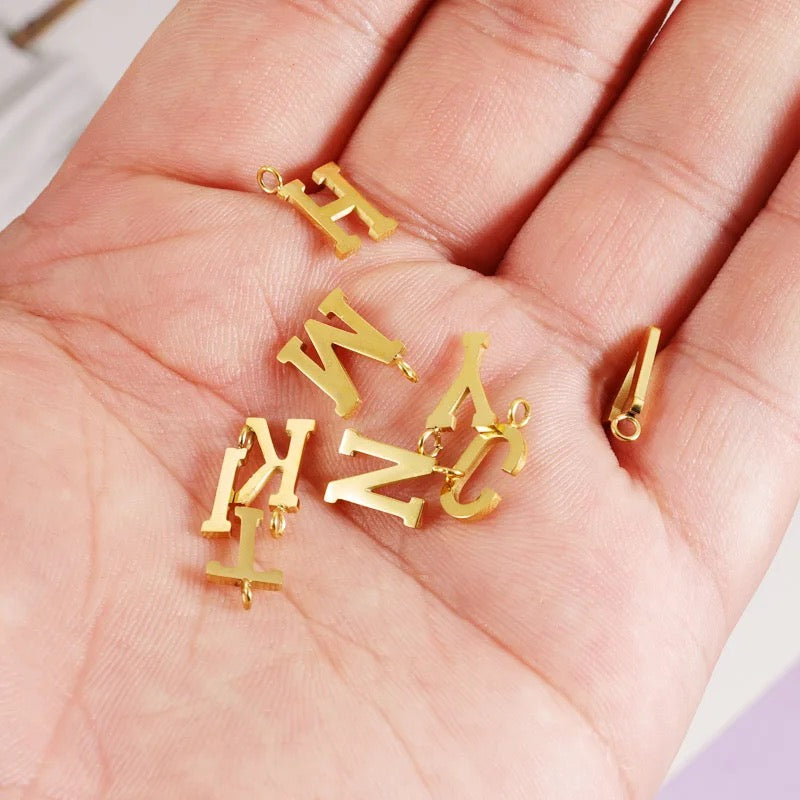 Plain alphabet charms